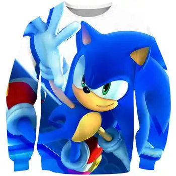 

2020 Autumn Sonic the Hedgehog Children Boys Sweatshirt New Baby Boys Clothings Toddler Girls Hoodies spring kids