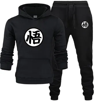 

2020 New Fashion Hoodies Men SportGoku sonand cuteSweatshirt +Sweatpants Suits Casual Long pants Thick Hoodie Suit