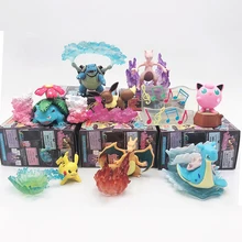 TAKARA TOMY Pokemon Pocket Monsters Pikachu Articuno Eevee фигурка эльфа куклы сцены игрушки экшн-фигурка подарки для детей 8 шт./набор