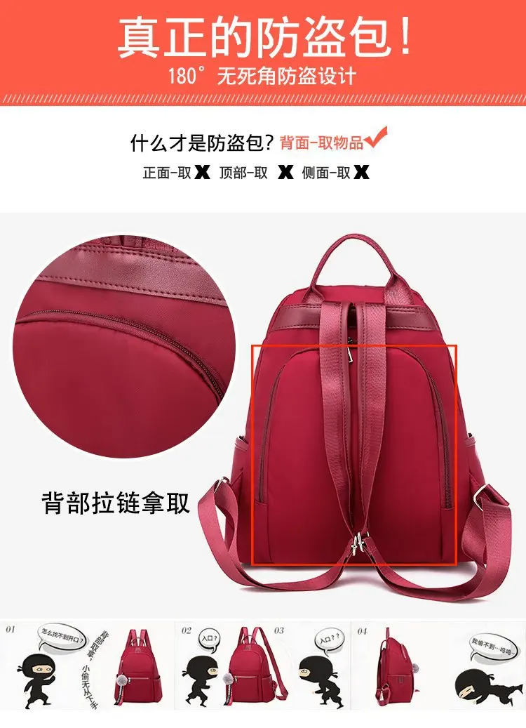 Стиль Противоугонная оксфордская тканевая лента Водонепроницаемая в студенческом стиле спортивная хипстерская женская сумка производители оптом 7022