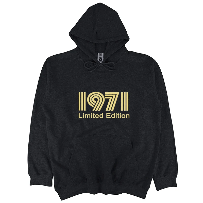 1971 Ограниченная серия худи с золотым текстом 3xl S# черный Модный брендовый Свитшот sbz8227