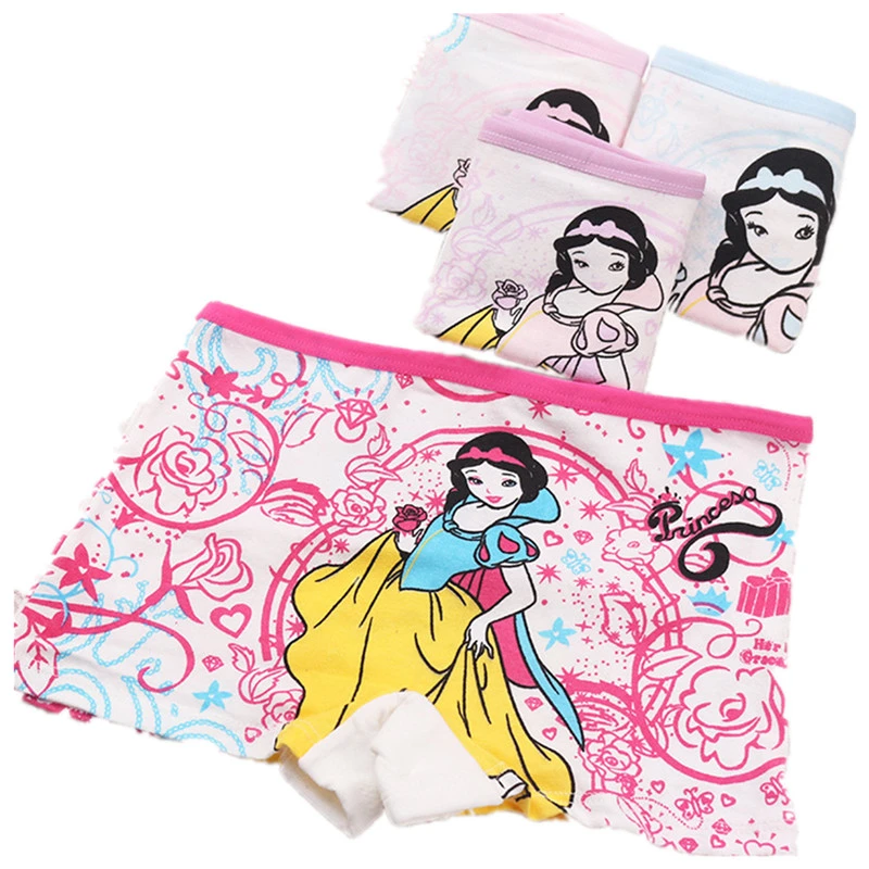  Girls Cartoon Briefs Modal Underwear Fruit Bear Girls Printing Panties Kids Brief Panties Soft Underpants Florals Cotton Boxers 