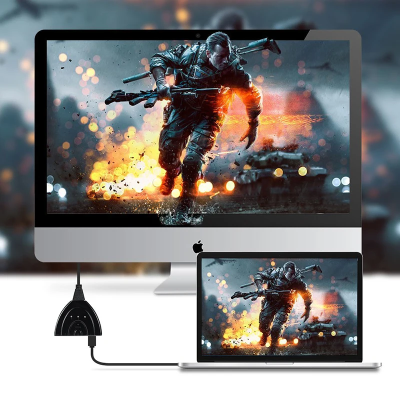 Мини разветвитель HDMI с 3 портами USB Кабель адаптер 1 3b 4K 1080P коммутатор в хаб PD для