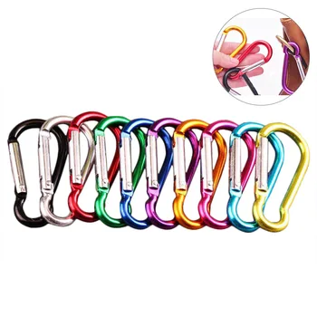 

Aluminum Alloy Carabiner Outdoor Hanging Buckle Water Bottle Bag Buckle 20 PCS