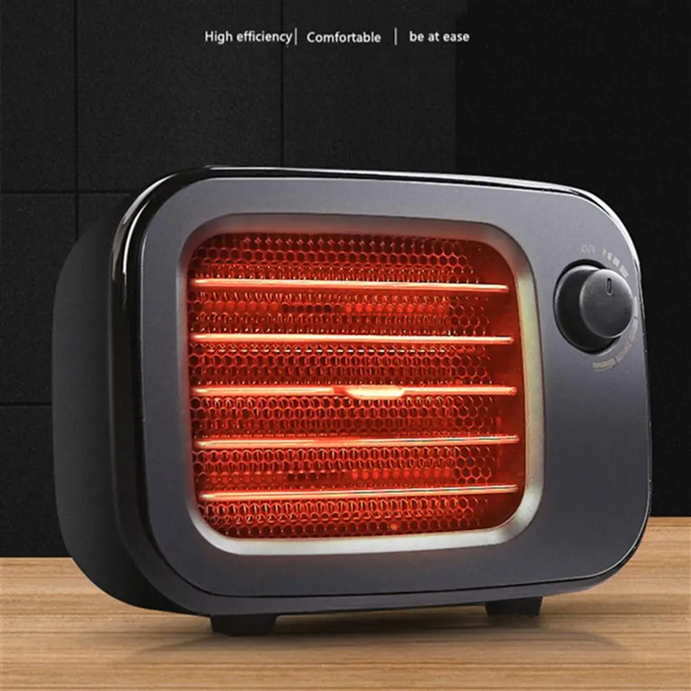 Retro Classic PTC Ceramic Heating Fan EU US Plug Round Timing Noiseless Heater Home Office Compact Drop shiping | Обустройство дома