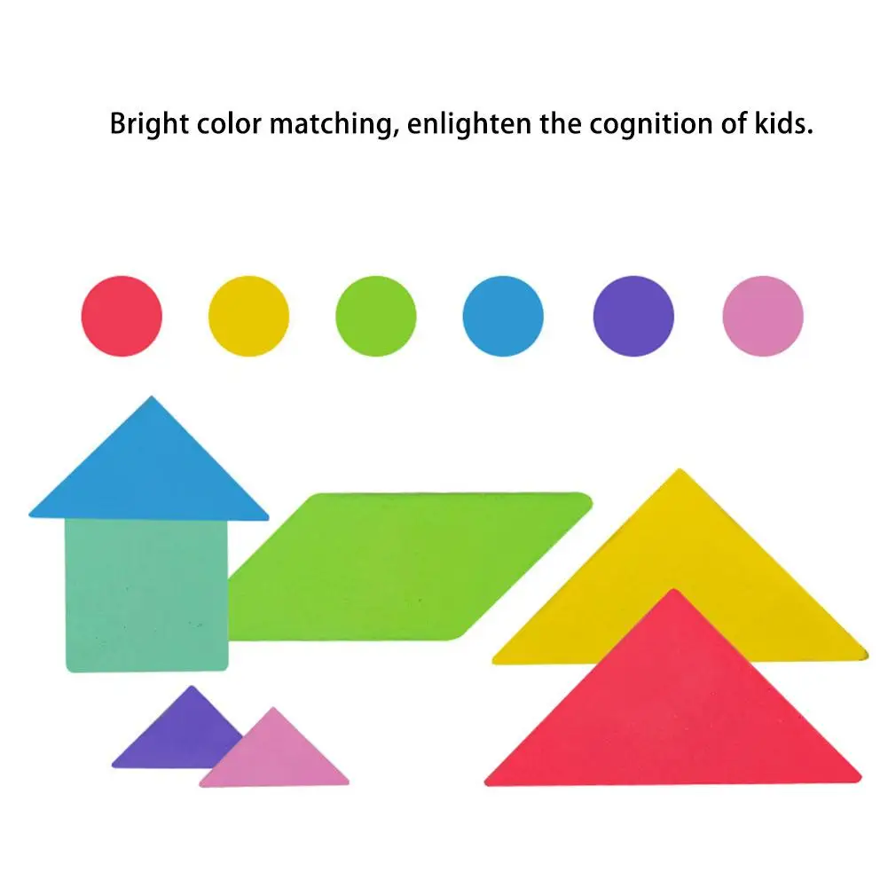 Tangram Игра Головоломка путешествия игры головоломки Красочные книги форма обучающая игрушка для малышей Дети