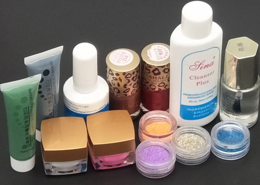 Super Manicure Set for Nail Kit with Topcoat Nail Cleanser colorful Gel Sticker Nail Polish Kit 4