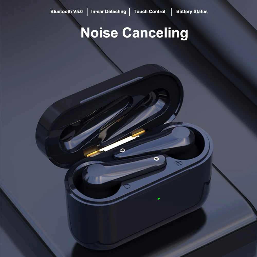 

Bluetooth 5.0 TWS Earphones Touch Control Stereo Wireless Sport Noise cancellation without distortion stable
