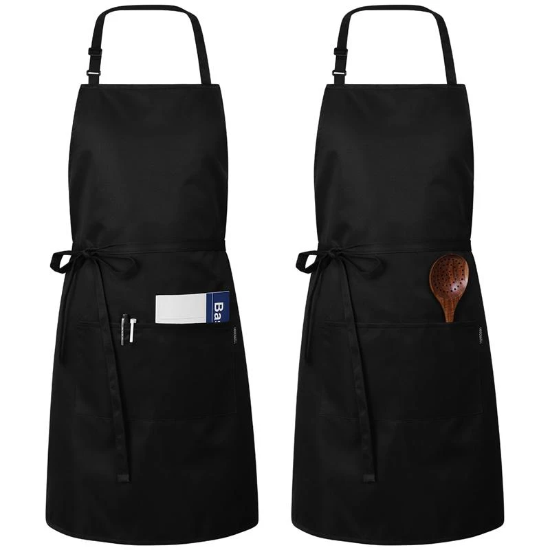 IXIGER Kitchen Apron with Double Pocket Waterproof and Oil Proof Cooking Apron Professional Striped Kitchen Cooking for Men and Women Aprons 2pack 
