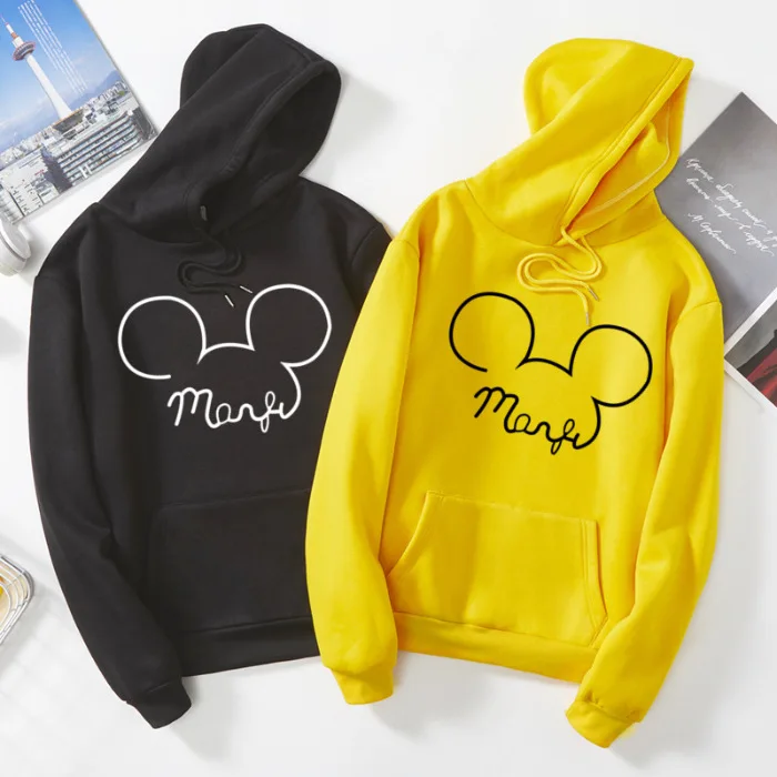  Women's Sweatshirts autumn shirt cartoon Mickey Minnie couple shirts Hoodies Sweatshirt winter coat