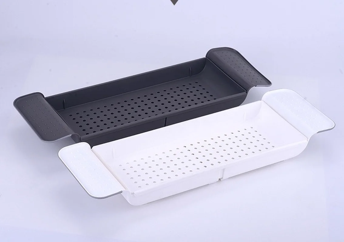 Retractable Bathtub Storage Rack Bath Tray Shelf Bath Toys Organizer Bathroom Tools Towel Storage Shelf Kitchen Holde NJ72619