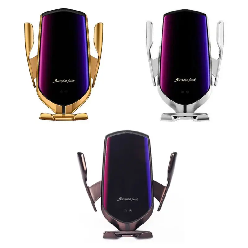 R1 Automatic Clamping 10W Car Wireless Charger For iPhone Xs Huawei LG Infrared Induction Qi Wireless Charger Car Phone Holder