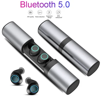 

VIRWIR Wireless Bluetooth 5.0 Waterproof Sports Earbuds In-ear TWS HIFI Earphone1200mAh With rechargeable Box Earphone