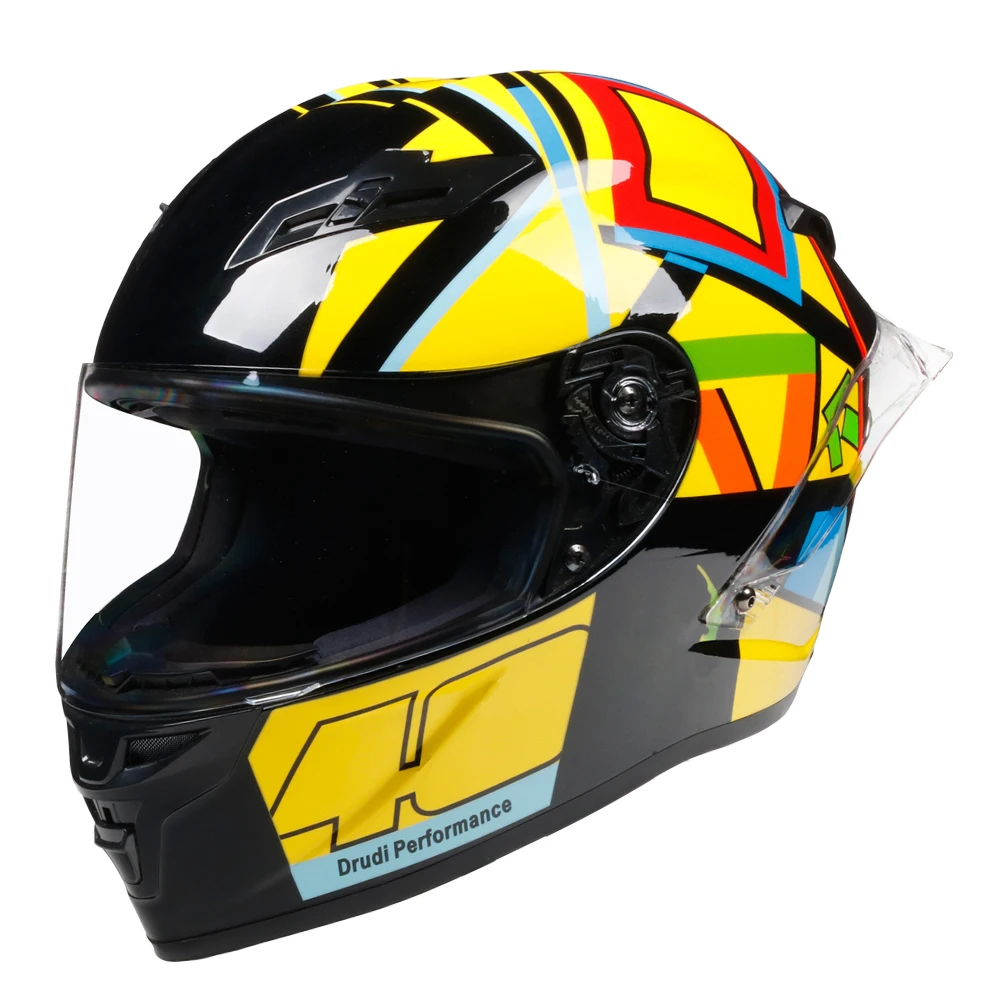 Мужской и Женский Полнолицевой мотоциклетный шлем Casco De Moto Capacete Мотокросс по бездорожью DOT Сертифицированный, цветной принт