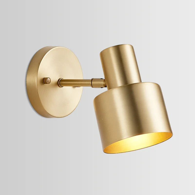 

Postmodern full copper Nordic contracted sitting room the bedroom of the head of a bed wall art study designer wall lamp