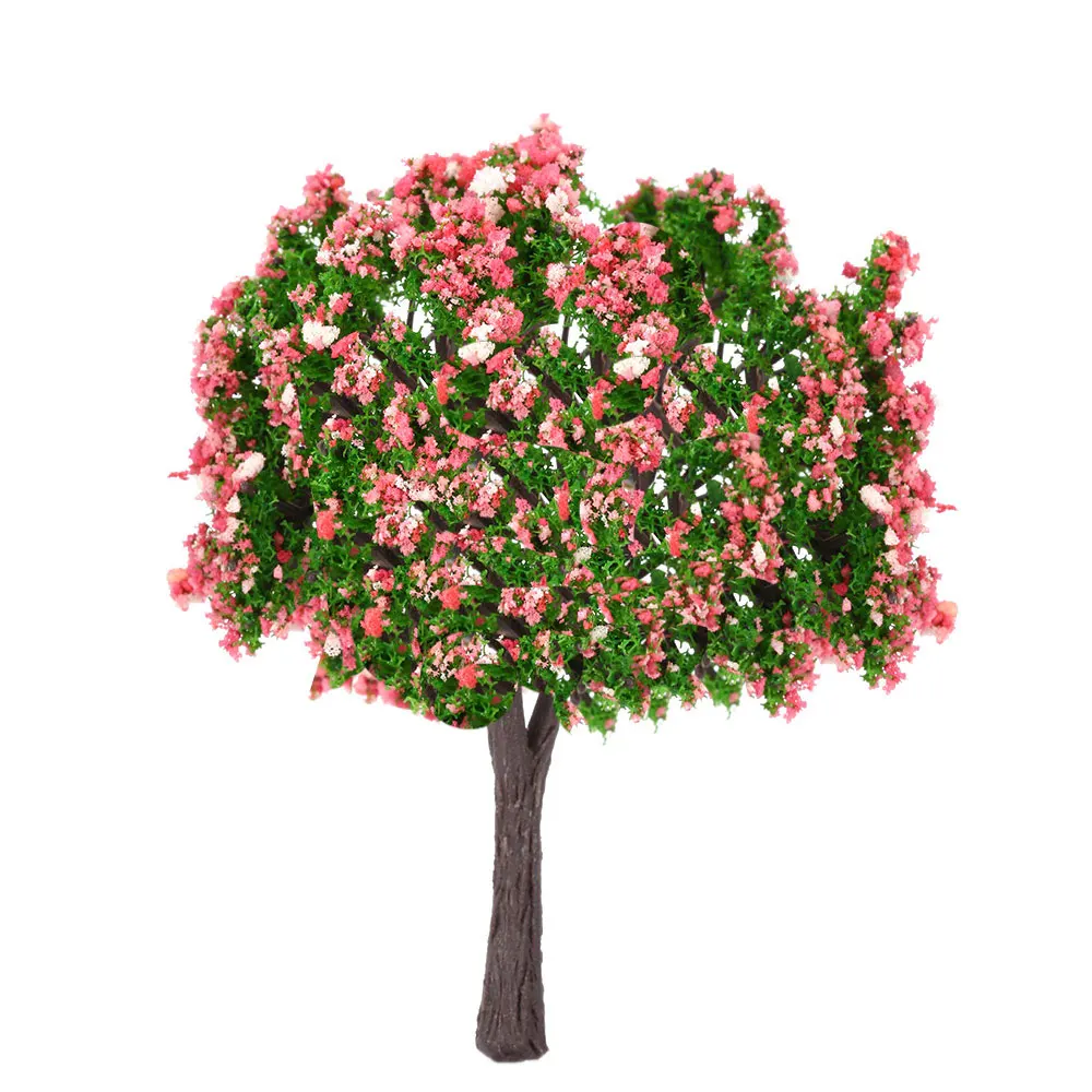 

1pcs Plastic Christmas Decoration Peach Trees Model Train Railroad Scenery Scale 1:75 - 1:500 Model Building Kits Gifts Sets
