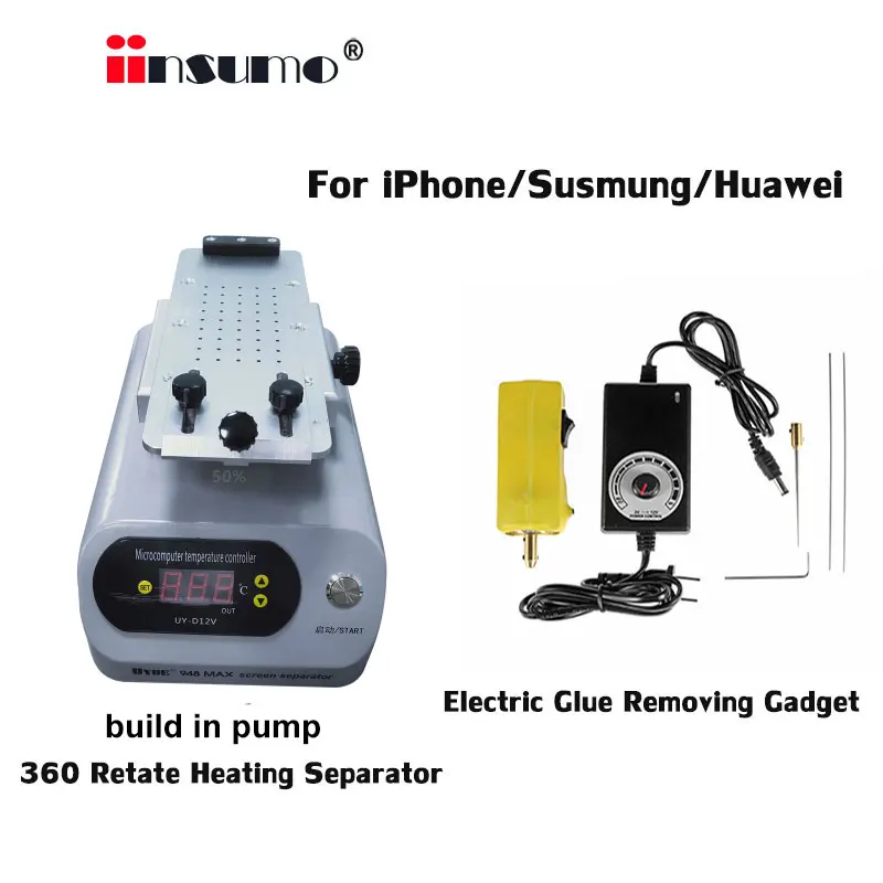 

New Novecel 360 RotationLCD Seprate And Glue Remover Heating Platform With Build in Pump For Iphone/Samsung Plat Screen Repair