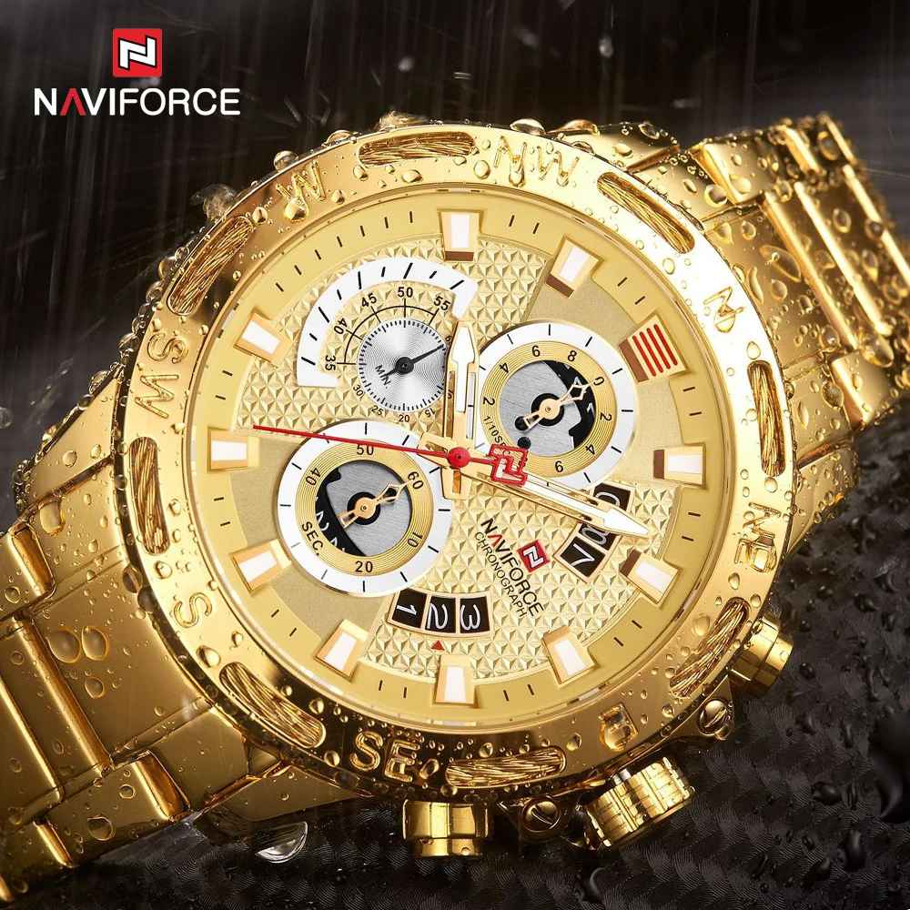 

NAVIFORCE Top Brands Men Watch 2022 Waterproof Stainless Steel Quartz Watch Male Chronograph Clock Wrist watch Relogio Masculino