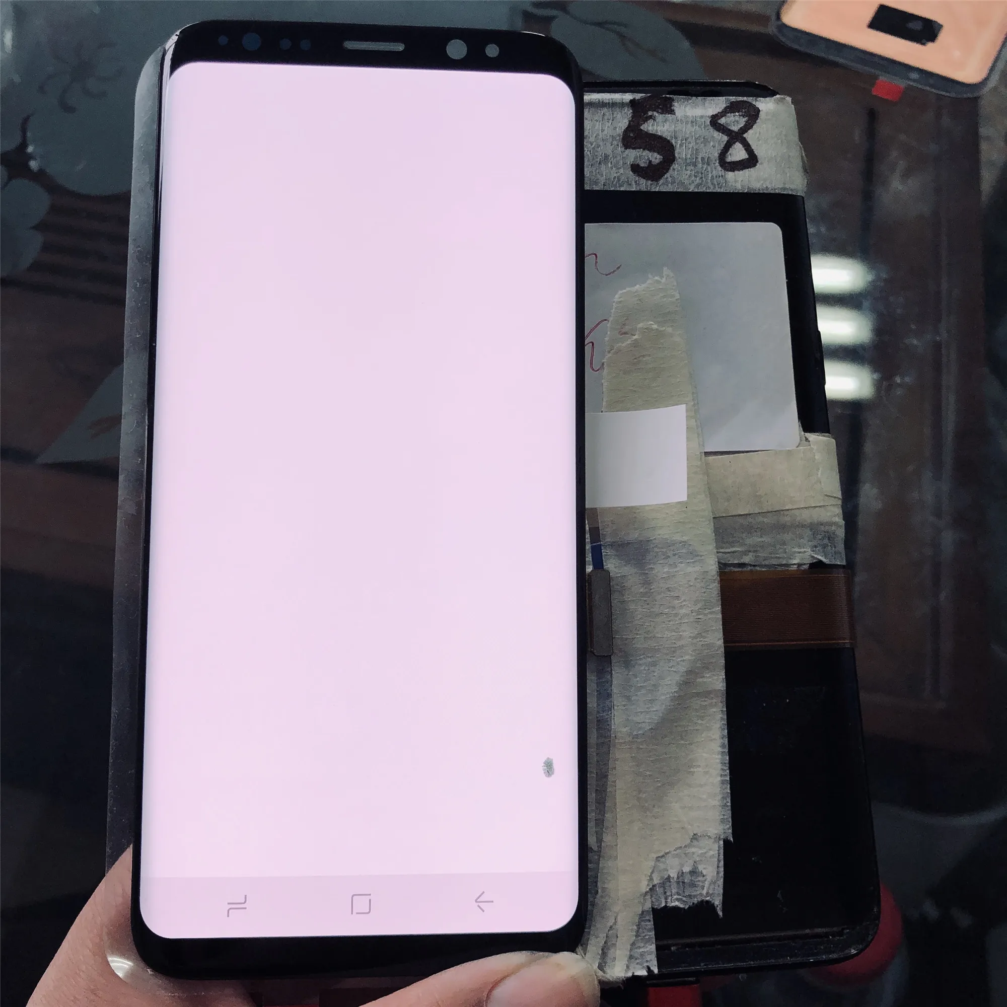 Большой ожога с мертвой точкой AMOLED LCD для Samsung Galaxy S8 G950 G950F ЖК дисплей сенсорный