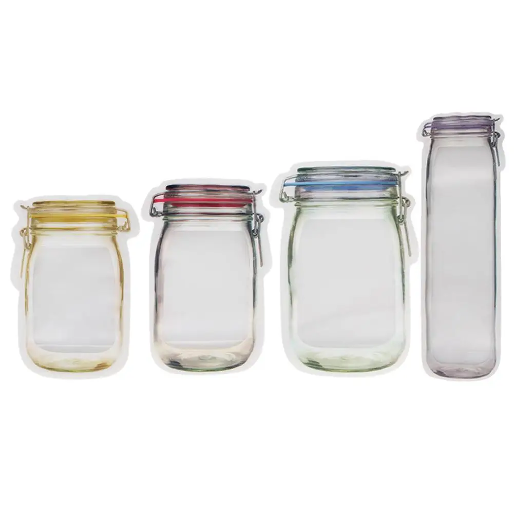 Пакеты для бутылок Mason Jar сумки с замком на молнии герметичные пакеты пищевых
