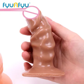 Female Masturbation Dildo With Suction Cup Artifical Clitoris Latex Adult Sex Toys for Women Pussy Massager Fake Penis Dildo 2