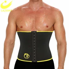 LAZAWG Mens Sauna Sweat  Neoprene Waist Trainer  Slimming Body Shaper Tummy Slim Corsets Burner Shapewear Workout Stomach Belt