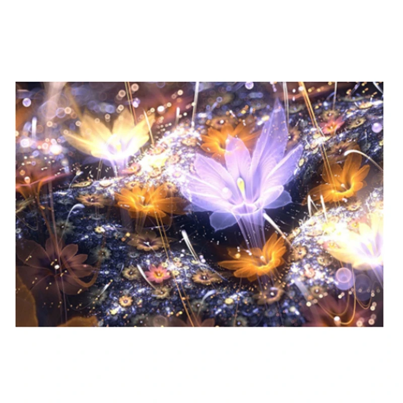 

Diy Diamond Flower Round Diamond Painting Full Diamond Landscape Rhinestone Home Decoration Gift