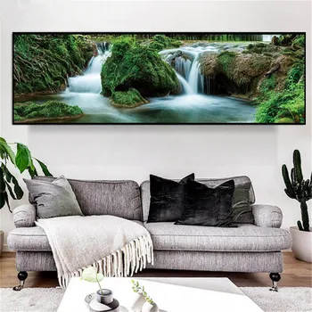 

large size diy 5d diamond mazayka landscape waterfall diamond painting full square round drill embroidery rhinestone kit FS285