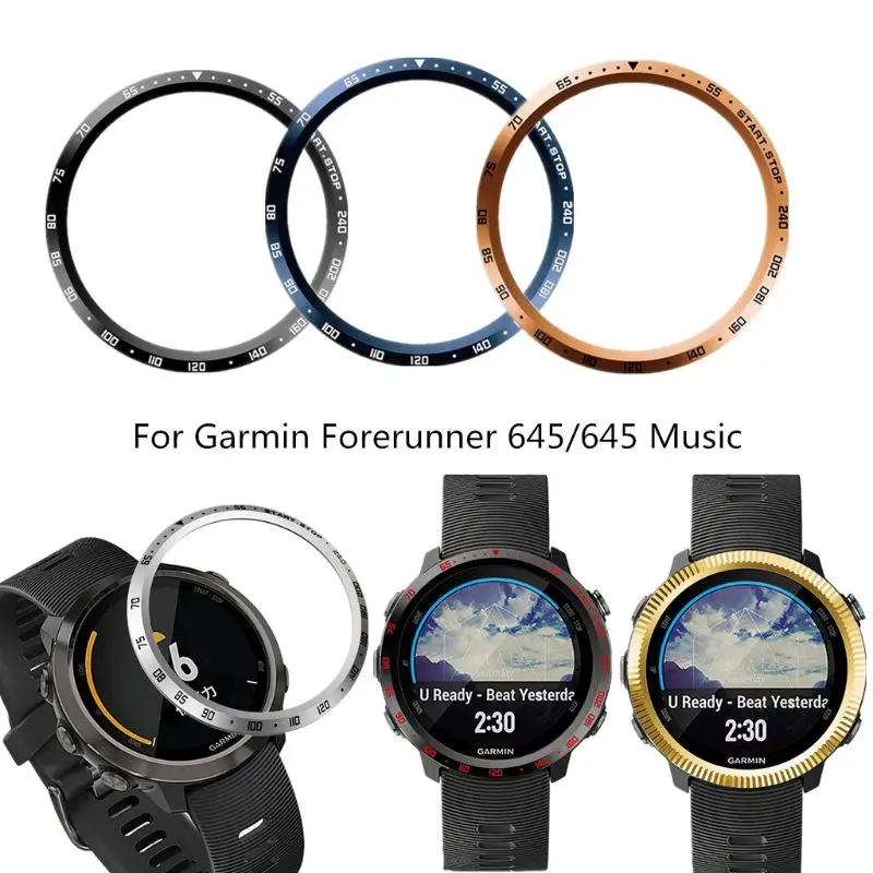 Для Garmin Forerunner645/645 музыкальный ободок кольцо клейкая крышка против царапин чехол из нержавеющей стали аксессуары для смарт часов
