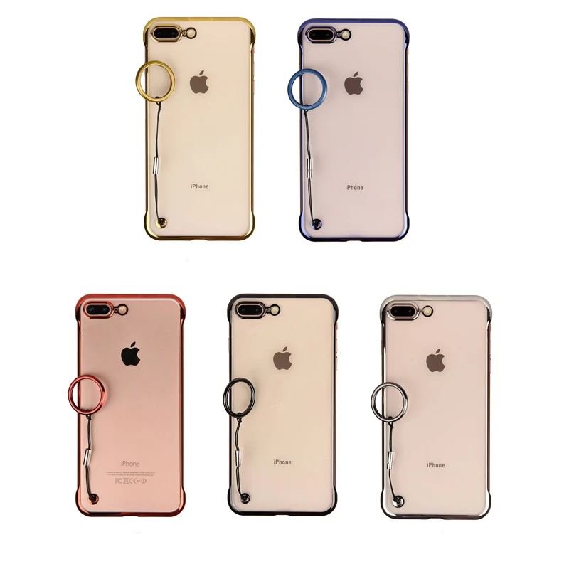 

Electroplate TPU Soft Case For iPhone 7 8 6 Plus 6S For XS Max XR X Case Silicone Transparent Plating edge Anit-Skid Case