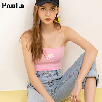 

Fashion Brand Solid Color Short Slim Knit Sling T-shirt Vest Women 2020 Summer New Sleeveless Camisole Women Tops