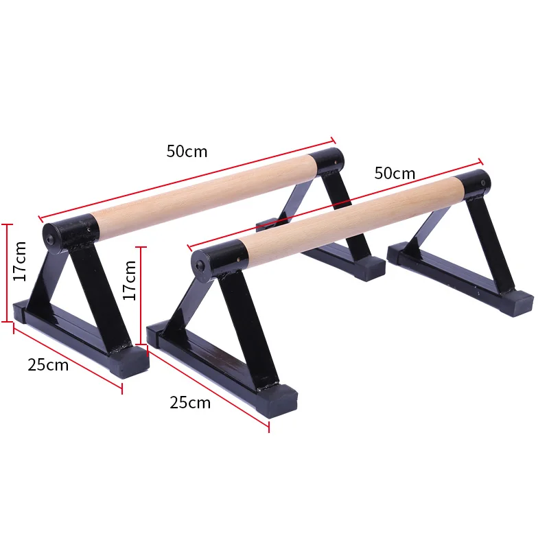 Wooden Parallettes Set Push-up Parallel Bars Stretch Double Rod