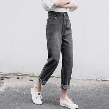 

Female Denim Jeans Women Loose Jeans Women Plus Size Old High Waist Pants Thin Autumn Spring Pencil Pants Jeans Woman
