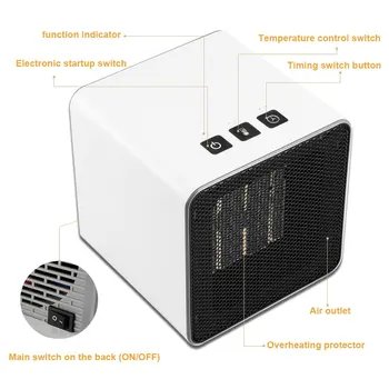 

Handy Mini Fast Heater Durable Personal Electric Heater Portable Winter Warmer Fan Heater for Office Home Room US/EU/UK Plug
