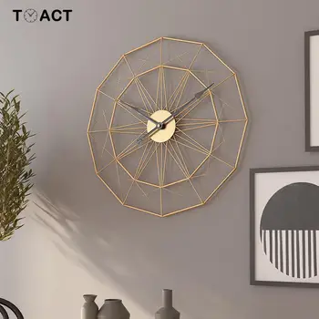 

60cm Retro Nordic Large Wall Clock Iron Art Hanging Wall Clocks Living Room Decor Silent Big Clock Modern Design reloj pared