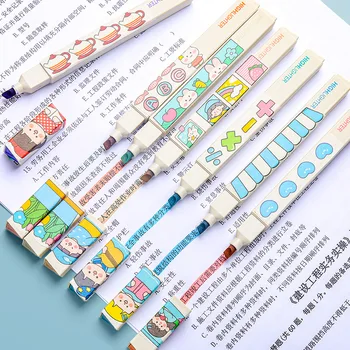 

Soft Tip Highlighter Pastel Marker Pen Colorful Pen Set Crude Focus Point Soft Highlighter Cute School Supplies Stationary