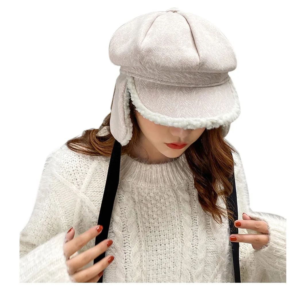 Шапки-бомберы, теплые шапки с наушниками, женская зимняя ветрозащитная шапка с ушками, теплая шапка, новые зимние шапки для женщин, шапка-бомбер, шапка с наушниками