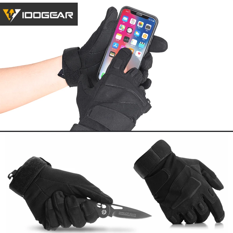 IDOGEAR Tactical Winter Gloves Touch Screen Knuckle Windproof  Driving Warm Gear 