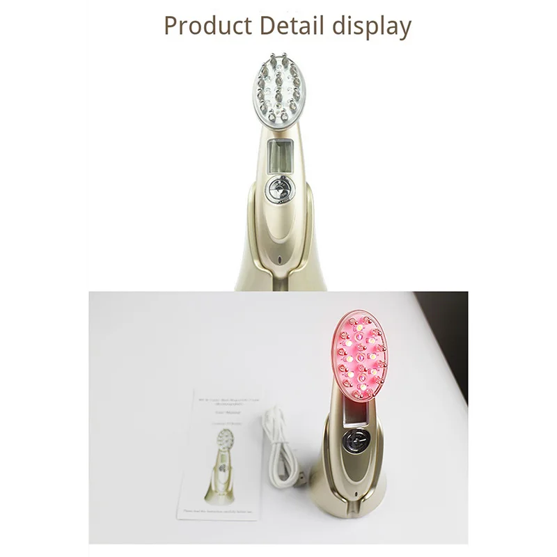 Laser Microcurrents Massage Comb EMS Vibration Infrared IPL Radio Frequency Multifunctional Machine Control Oil Healthy Hair 5