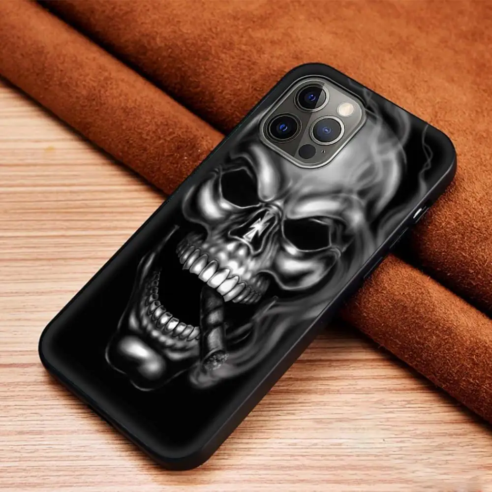 13 pro case Grim Reaper Skull Skeleton Phone Case For iPhone 12 Mini 11 13 Pro Max 7 XR X 6 8 Plus 5 Soft Silicone Shockproof Cover Coque iphone 13 pro cases