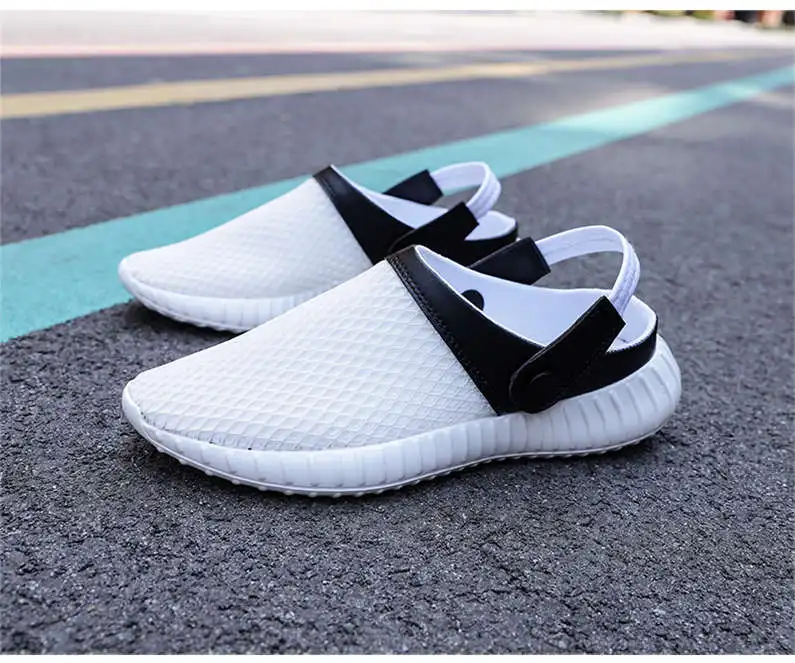 Comfort Men Shoes Casual Big Size Men's Home Slippers Fashion Mesh Soft Summer Sandals Crock Fishing Quick-drying Man Slipper B1
