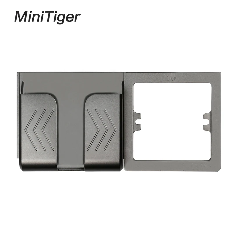 Gray-1 Minitiger черный серый настенный держатель для телефона Аксессуары для смартфона подставка поддержка для мобильного телефона один/два телефона держатель - Цвет: Gray-1