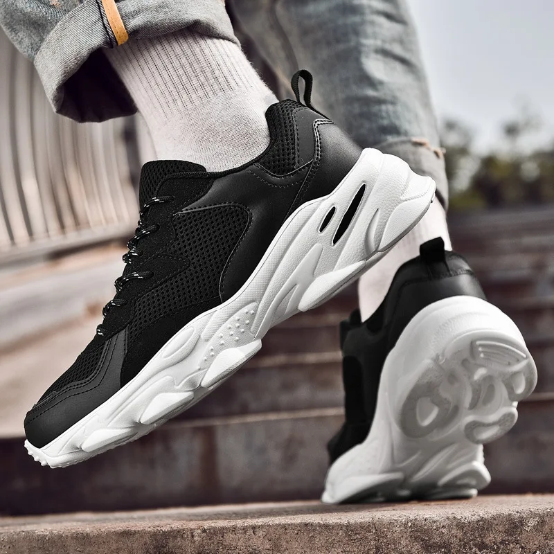 

2020 New Hot Shoes Men's Style Men's Shoes Lace-up Student Trend Wild Comfortable Breathable Mesh Explosion Sports Shoes Trend