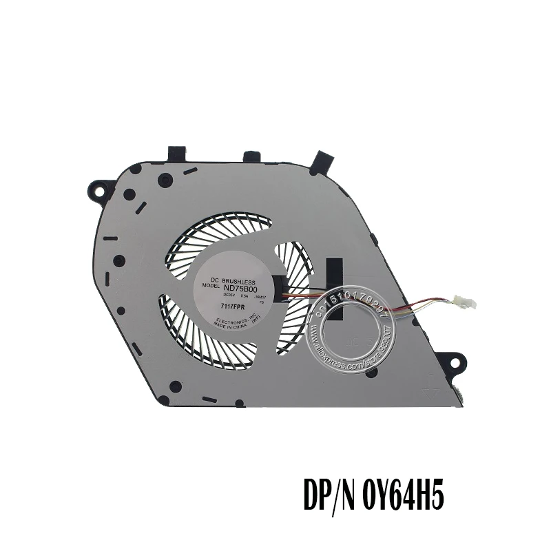 Процессор охлаждающий вентилятор для Dell Inspiron15-7000 15 7570 DP/N 0Y64H5 023.1009J.0011 ND75B00-16M17