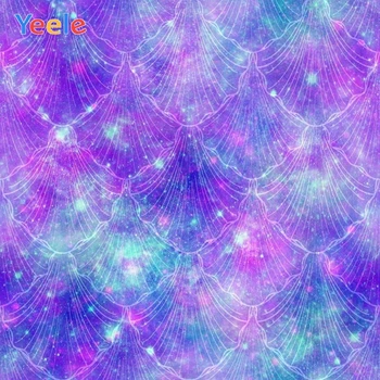 

Mermaid Starry Sky Magic Colorful Baby Shower Birthday Backdrop Vinyl Photography Backdrops Background For Photo Studio Shoot