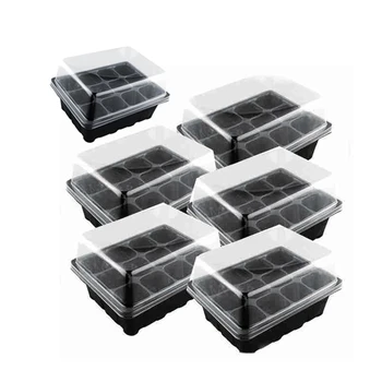 

6Pcs Seedling Tray Planting Seed Tray Kit Plant Germination Box with Lid Gardening Box