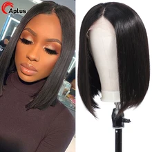 Best Offers Aplus Hair Short Bob Wig Transparent Lace Front Human Hair Wigs Glueless Brazilian Remy Straight Hair Women Wig 150% Density Best Offers Aplus Hair Short Bob Wig Transparent Lace Front Human Hair Wigs Glueless Brazilian Remy Straight Hair Women Wig 150% Density