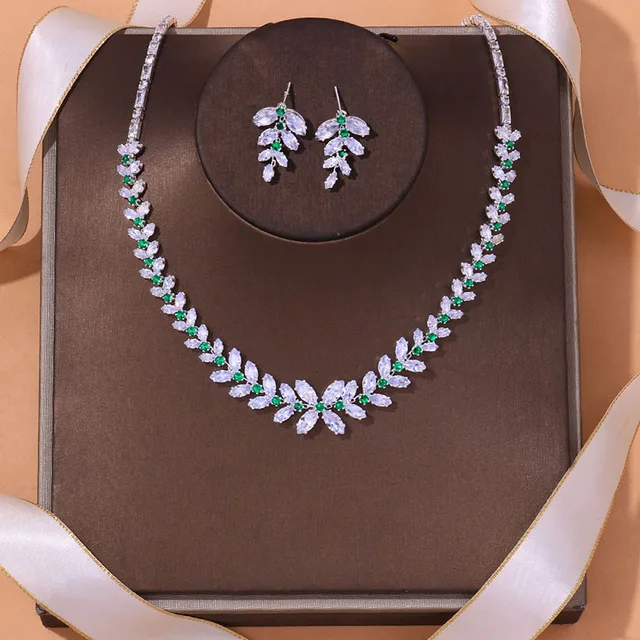 Wedding Necklace Set Women Engagement 