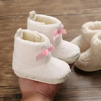 

2020 New Winter Baby Shoes Boots Infants Warm Shoes Fur Wool Girls Baby Booties Sheepskin Boy Baby Boots