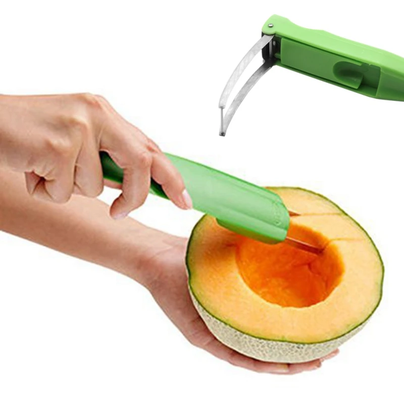 Многофункциональный арбуз Cantaloupe помет из нержавеющей стали бытовой нож для фруктов с ложка, кухонные принадлежности